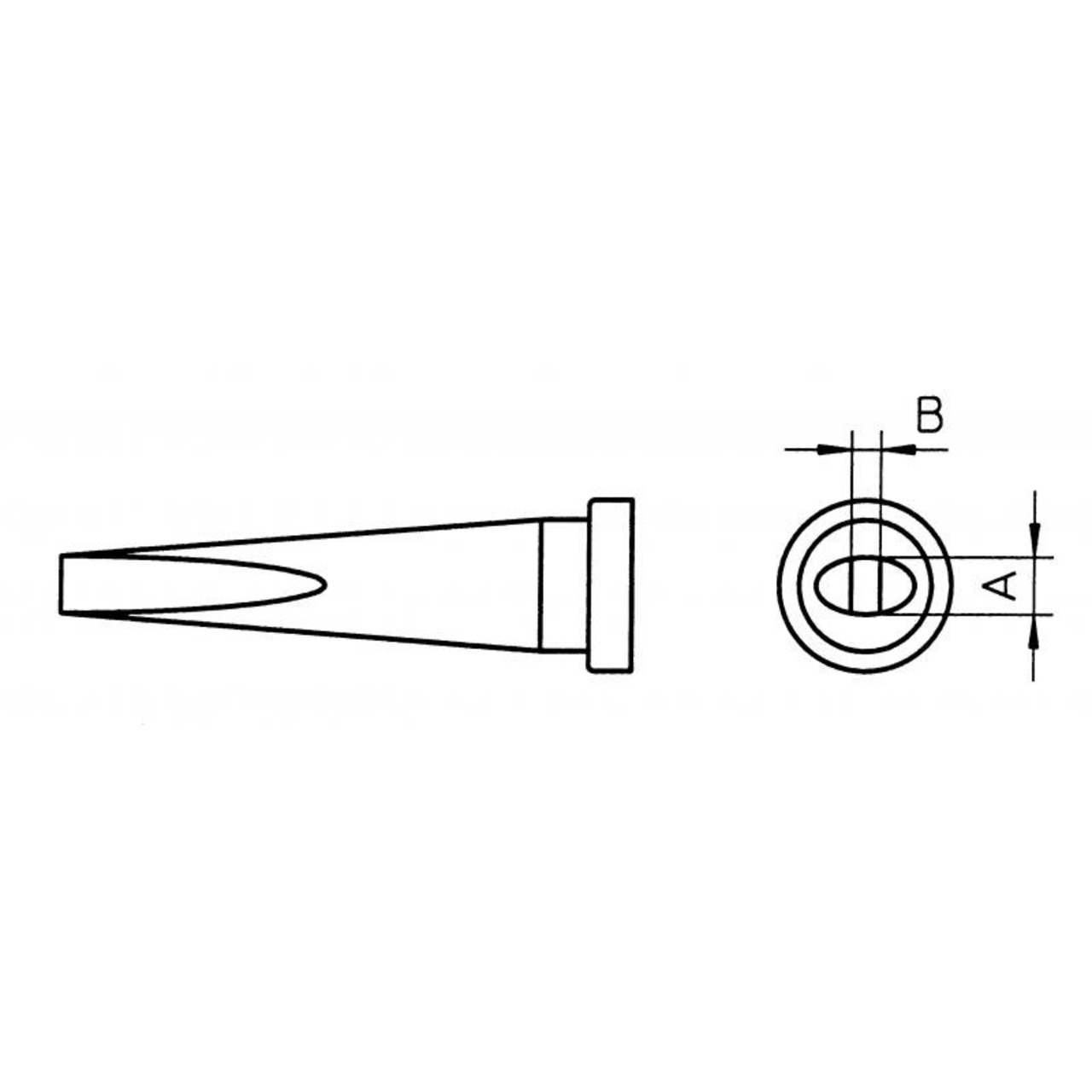 Weller Ersatzlötspitze LT L- meisselförmig- Spitze 2-0 mm breit